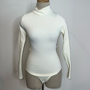 Free People Ribbed Mock Turtleneck Bodysuit